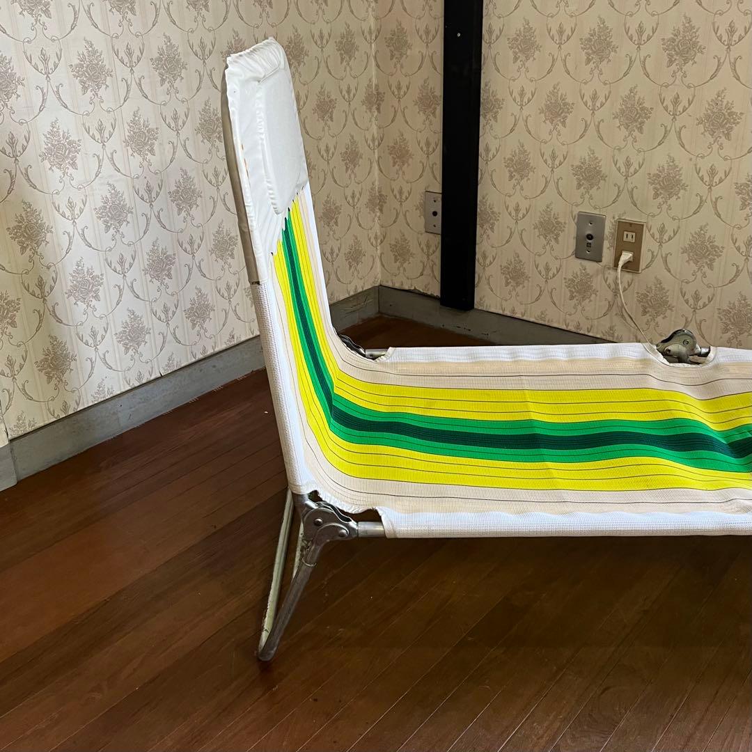 【アンティーク】昭和レトロ レトロポップ サマーベッド ボンボンベッド 古道具