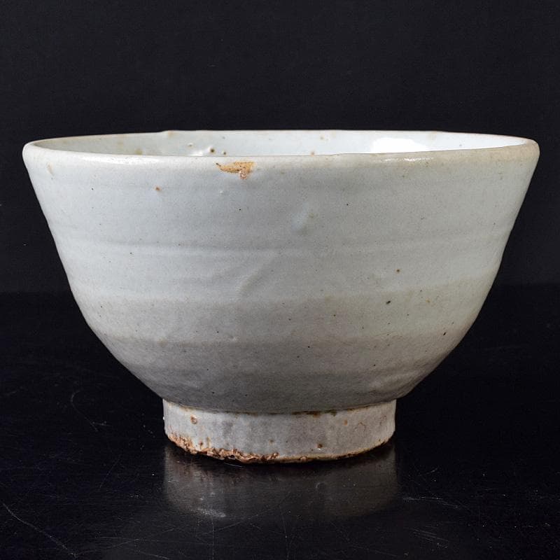 朝鮮美術　李朝　高麗白磁　茶碗　時代箱付　D　R8763