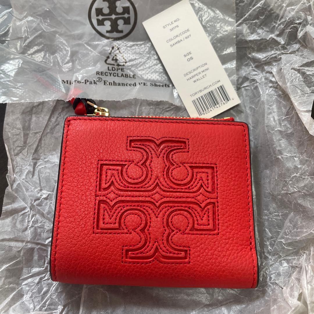 Tory Burch 二つ折り財布 レッド　オレンジ