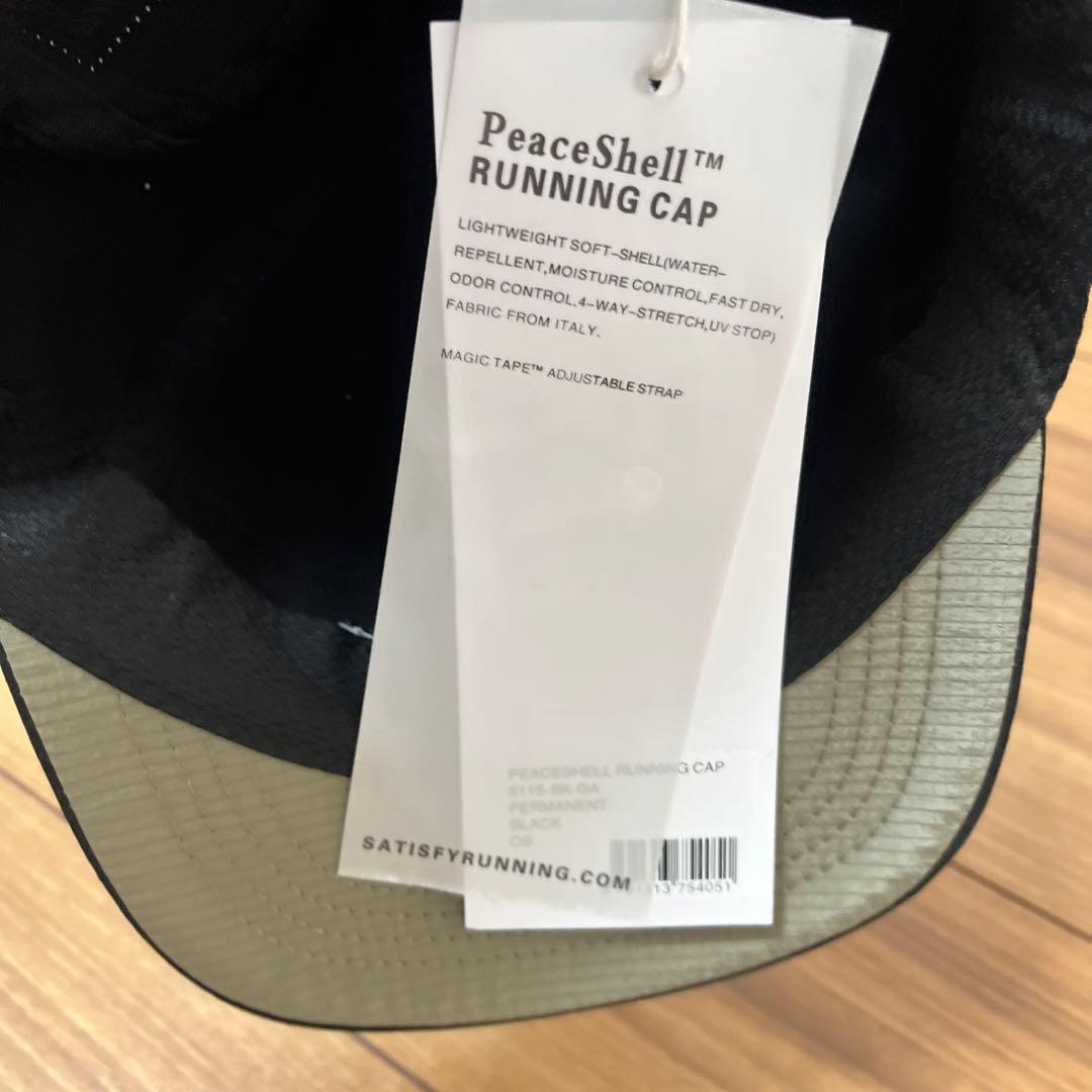 SATISFY PeaceShell Running キャップ ブラッ
