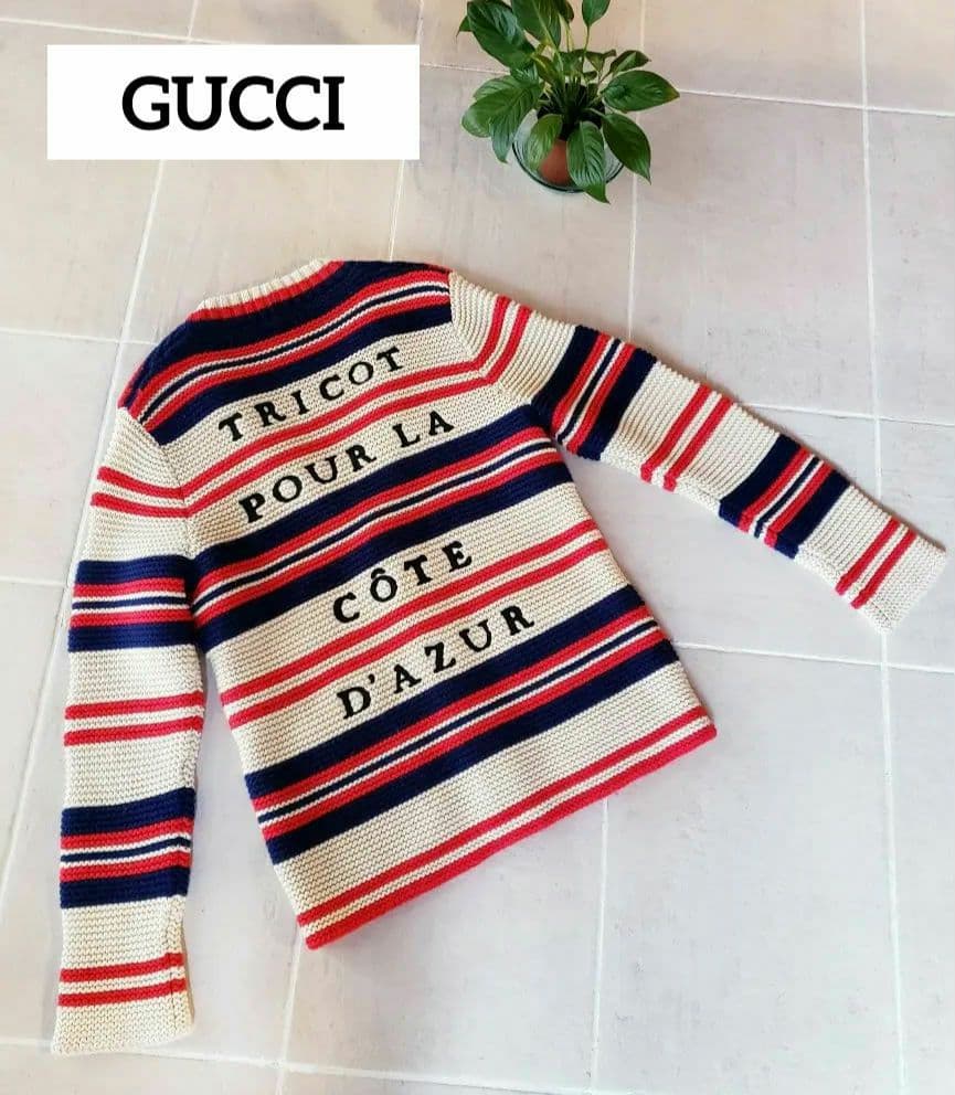 ☆美品☆　GUCCI　グッチ　ニット　カーディガン　コートダジュール
