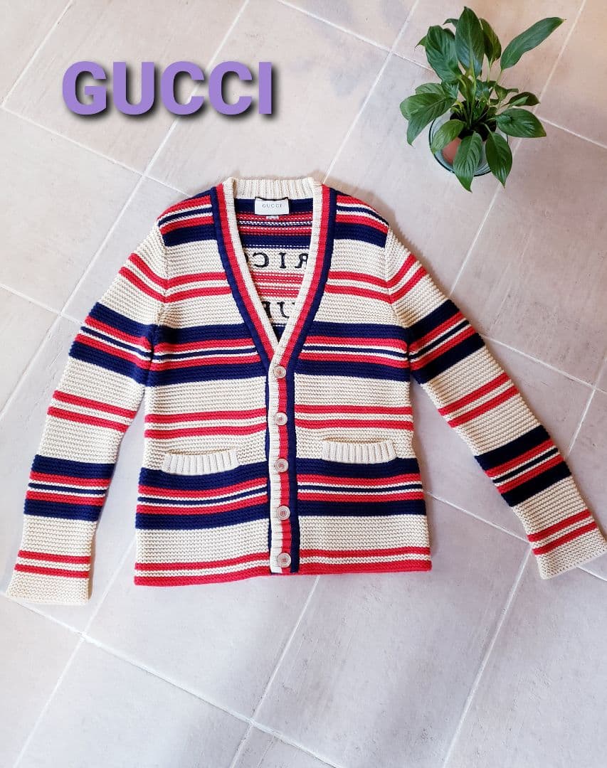 ☆美品☆　GUCCI　グッチ　ニット　カーディガン　コートダジュール