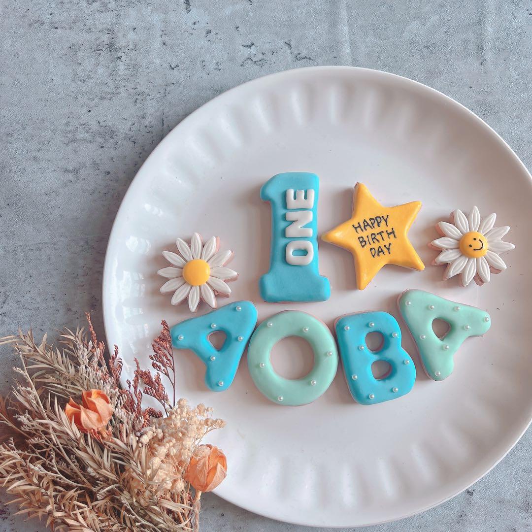 名前フェイクアイシングクッキーオーダーページ　クレイケーキ