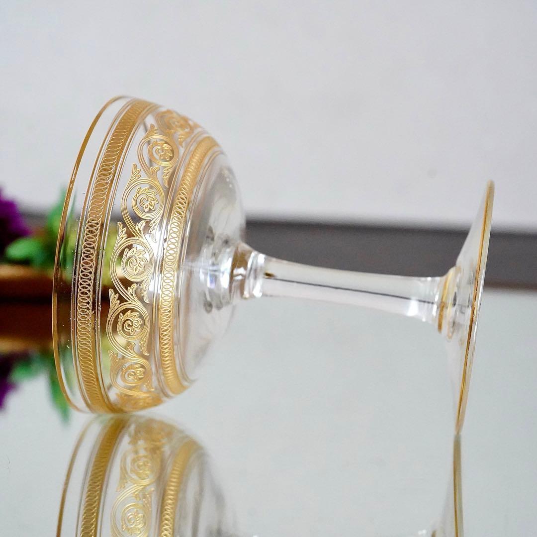 美品★オールドバカラBACCARAT 金彩アテニエンヌ シャンパンクープ グラス