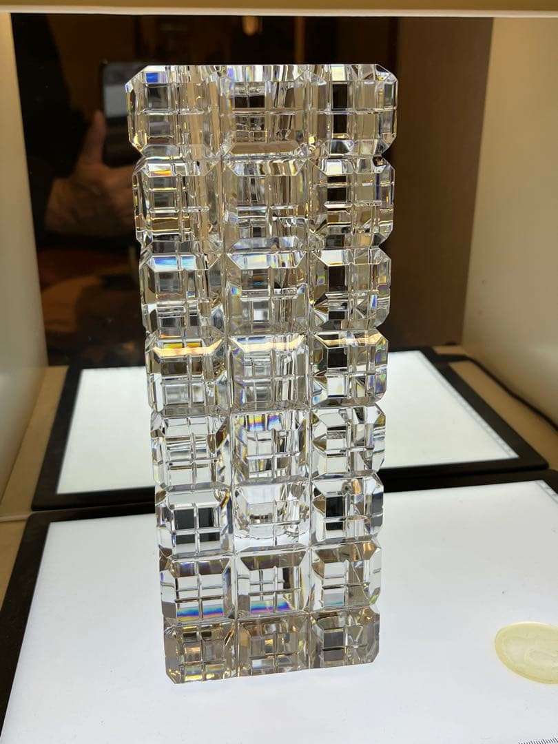 HOYA クリスタル　最高級　佐々文夫　クリスタルガラス　花瓶　美品
