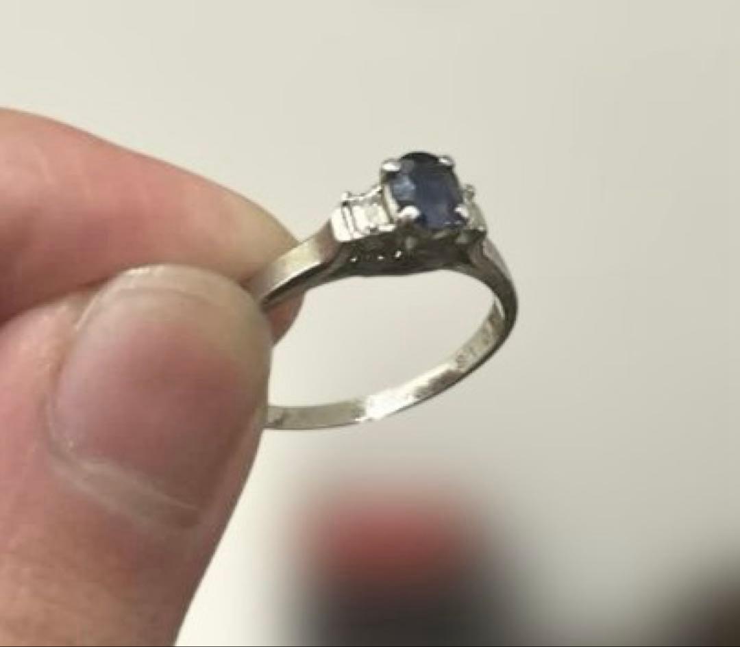 pt900サファイア0.18ctリング