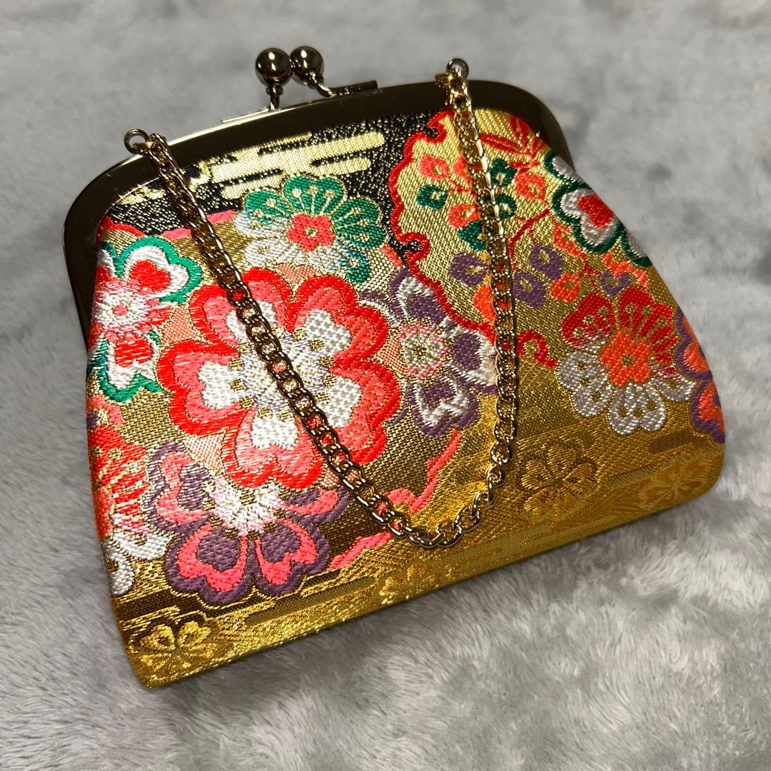 【極美品】七五三 箱せこ 豪華八点セット 飾り帯 草履 バッグ 和装小物 金✖︎黒