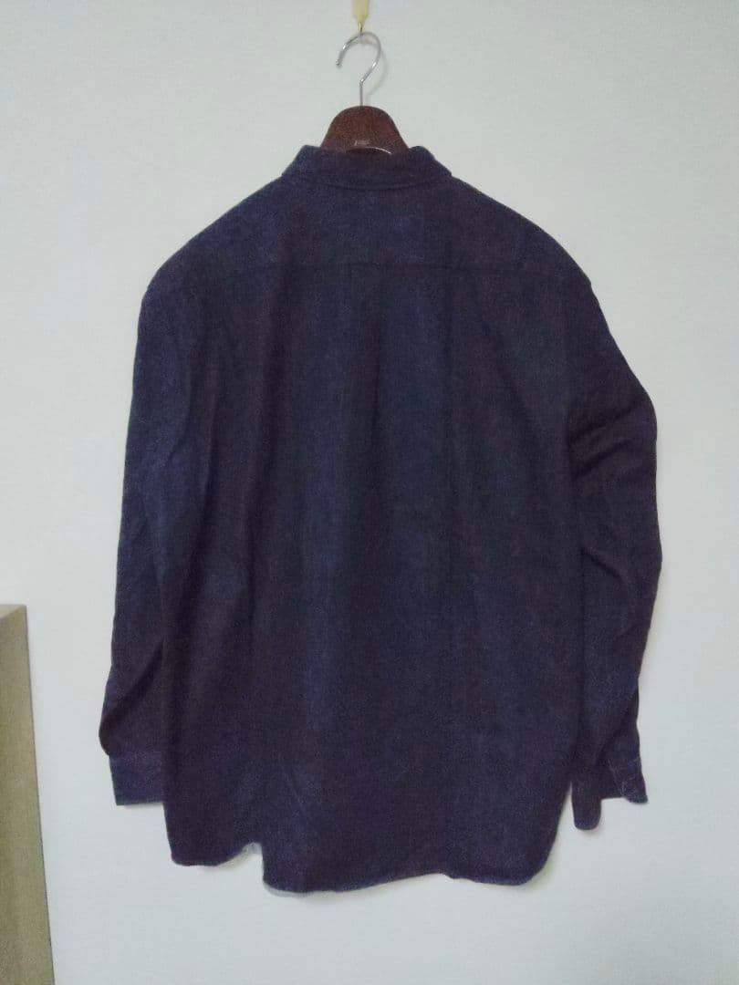 美品　COMOLI ダークブルー デニムシャツ