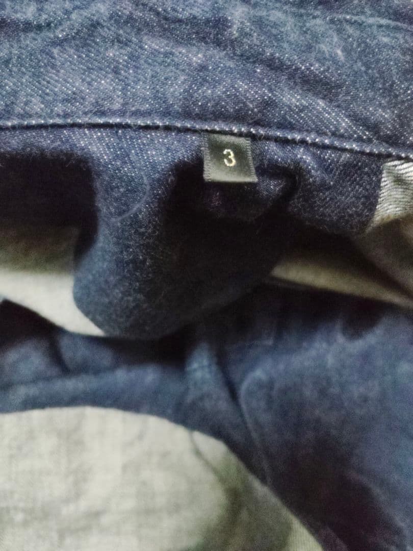 美品　COMOLI ダークブルー デニムシャツ