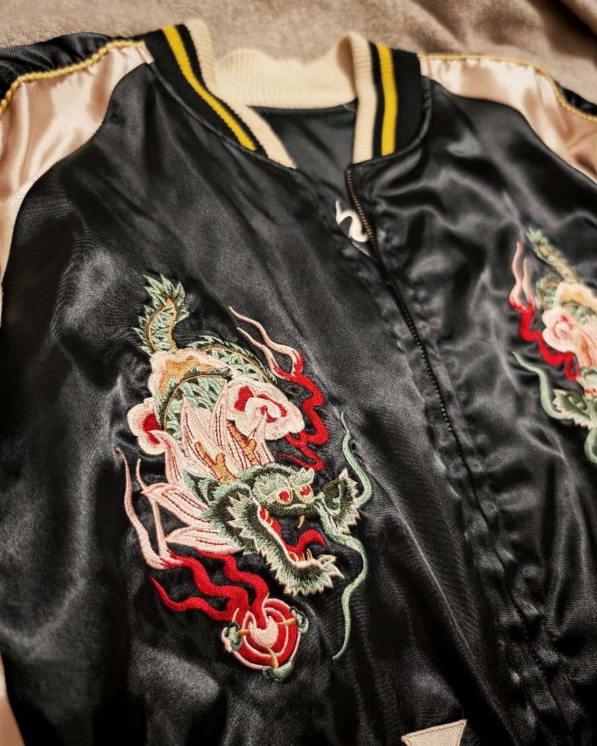 Vintage Japan 虎龍２面用 日本限定 サテン unisex