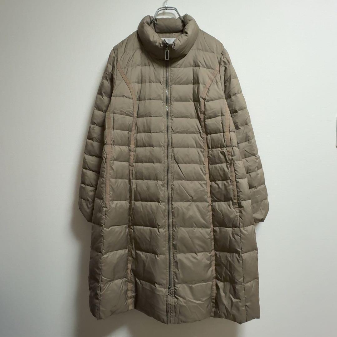 k1【レリアン】ダウンコート/美品 上質 大きい 暖かい 軽い ロング丈 上品