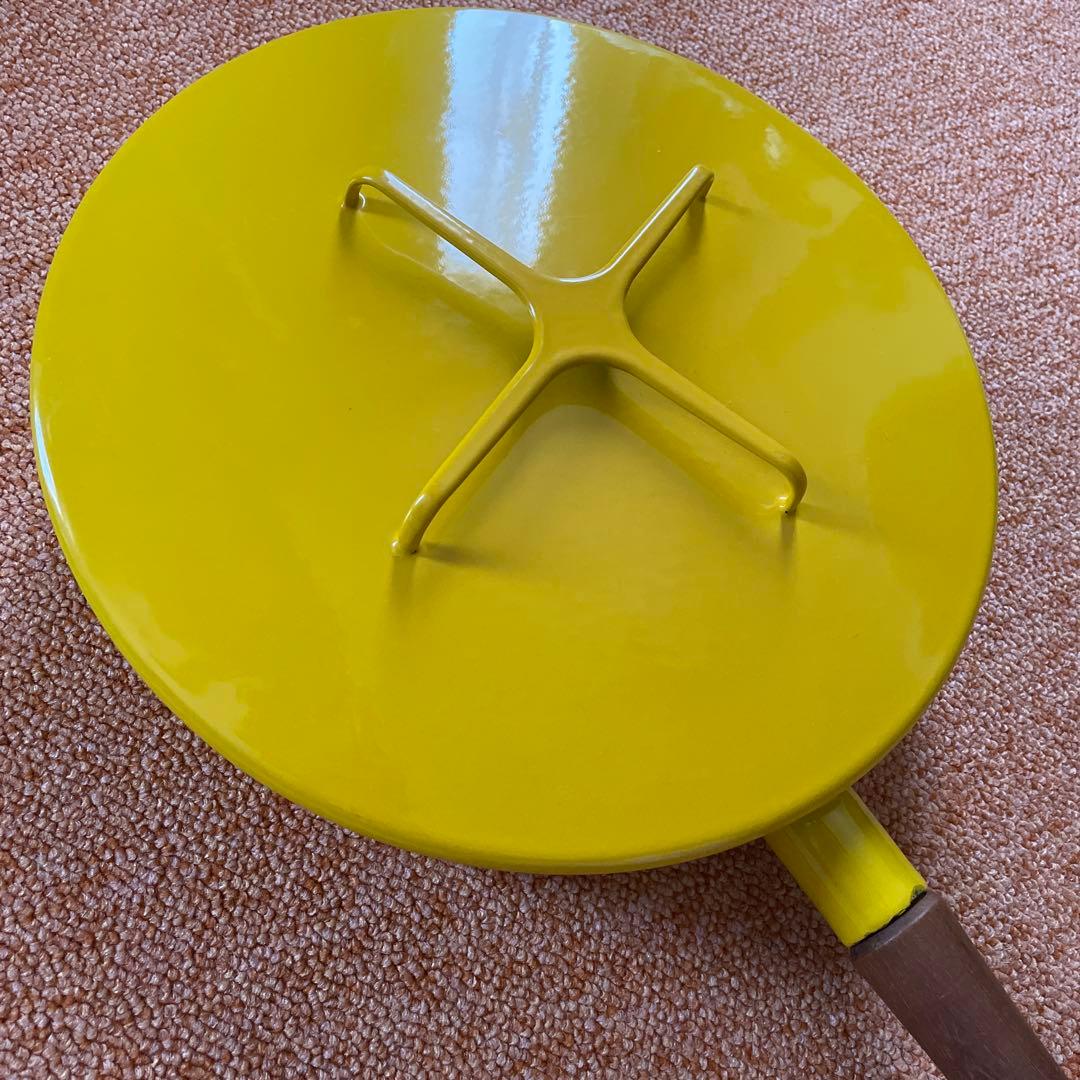 vintage DANSK◼︎イエロー◼︎木製ハンドル30cmフライパン◼︎美品