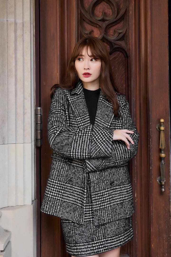 ジャケット・アウター Her lip to Hemingway Check Tweed Jacket