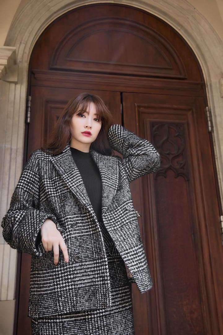 ジャケット・アウター Her lip to Hemingway Check Tweed Jacket