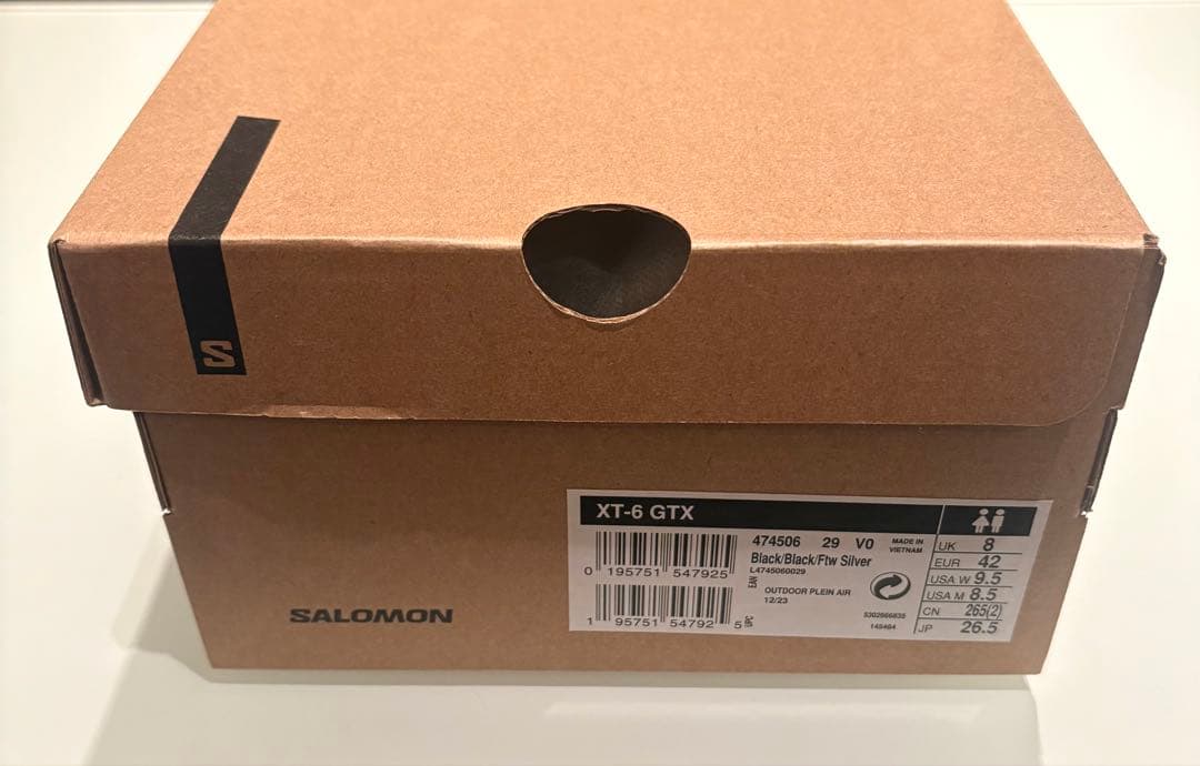 【新品】サロモンXT-6 GTX Black×Silver☆ノベルティ付き☆8H