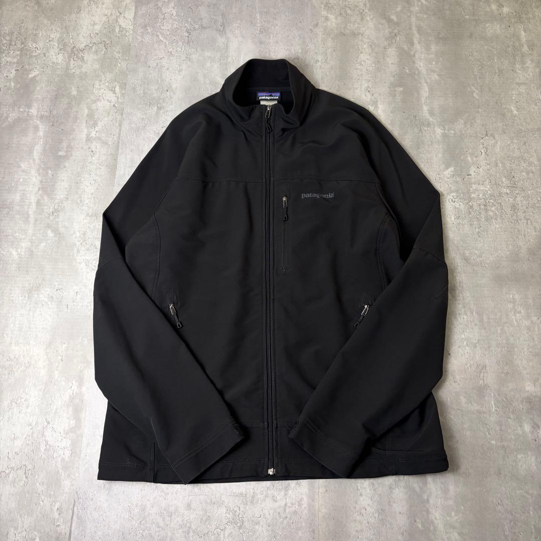 Patagonia ソフトシェル ウインドシールドジャケット L ブラック 黒