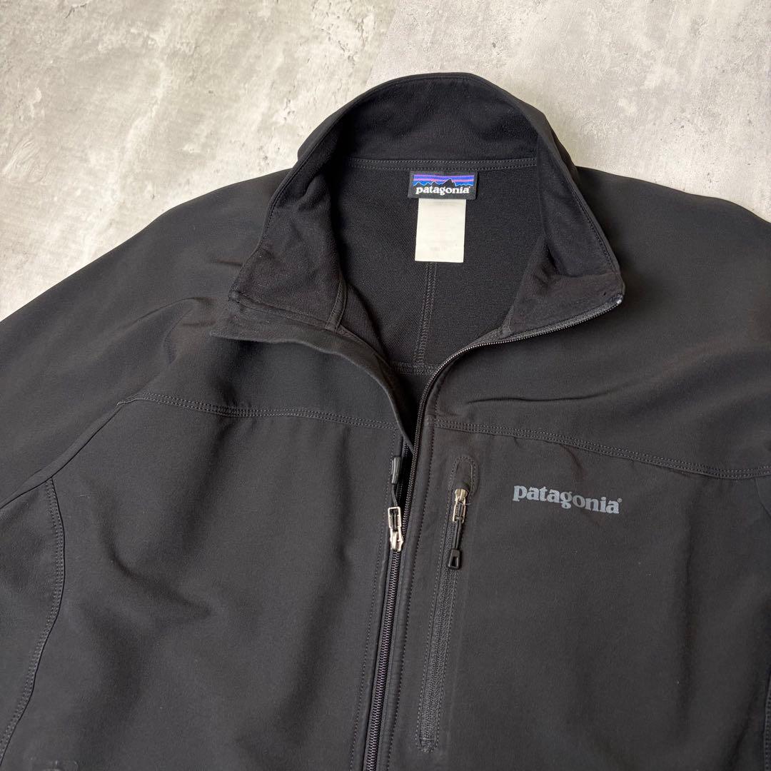 Patagonia ソフトシェル ウインドシールドジャケット L ブラック 黒
