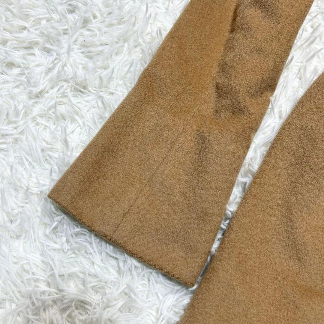 【美品】イネド カシミヤ100% ロングコート 女優襟 Aライン キャメル S