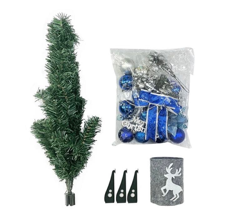 クリスマスツリー ブルー シルバー オーナメント ツリー 60cm 誕生日 飾り