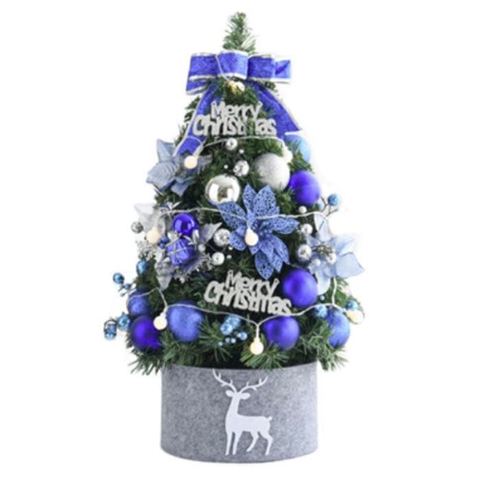 クリスマスツリー ブルー シルバー オーナメント ツリー 60cm 誕生日 飾り