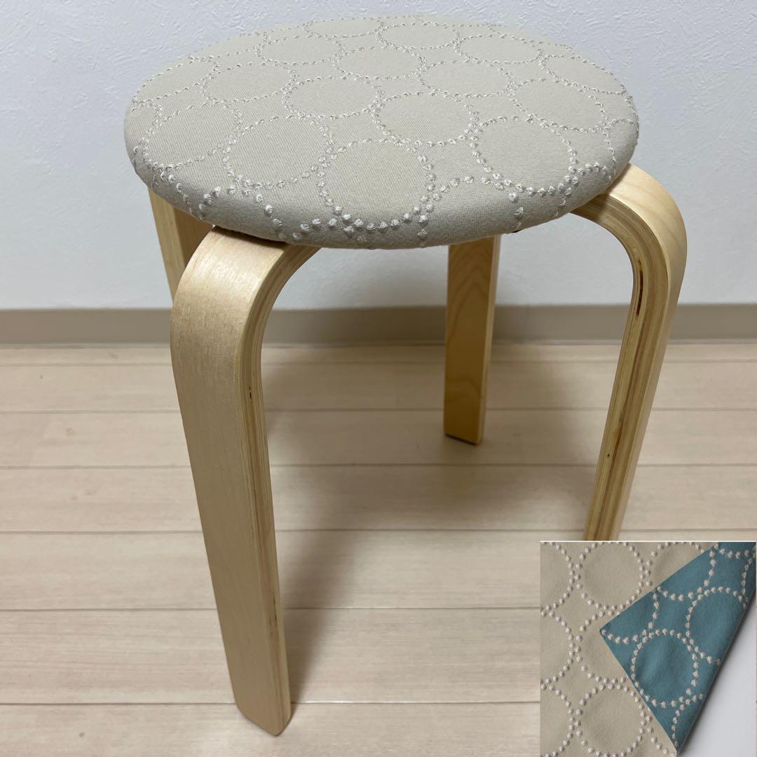 ミナペルホネン スツール タンバリン 丸椅子 【エクリュ/ライトブルー】 チェア