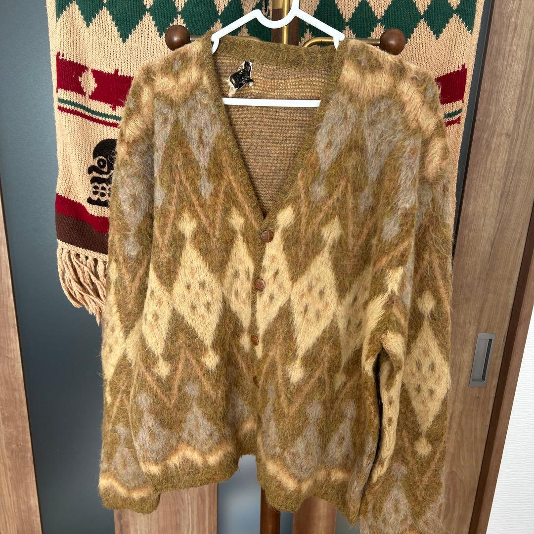 モヘヤ　カーディガン　ヴィンテージ　60s campus カートコバーン