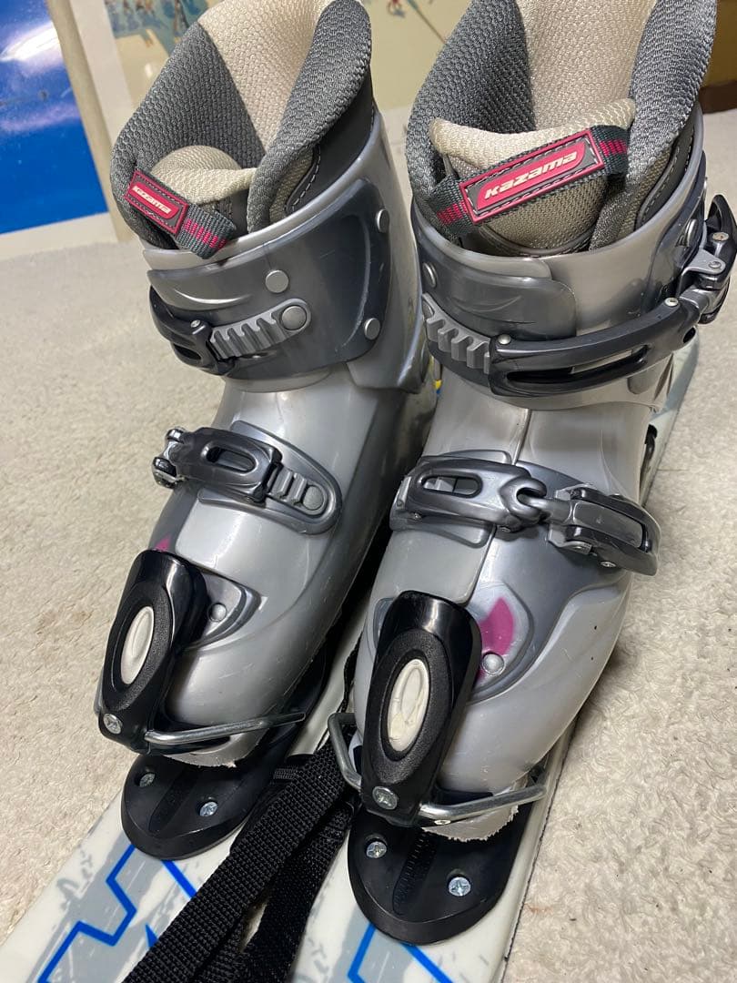FUNスキーセットKAZAMA 90cm ブーツ24cmショートスキーセット中古