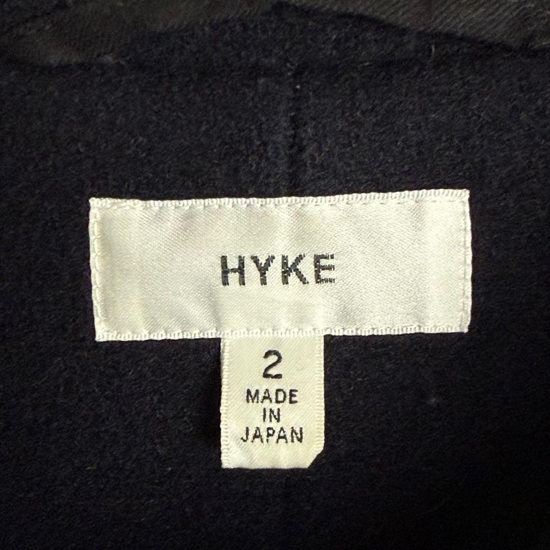 ジャケット・アウター 682 HYKE Wool Duffle Coat Hooded Black