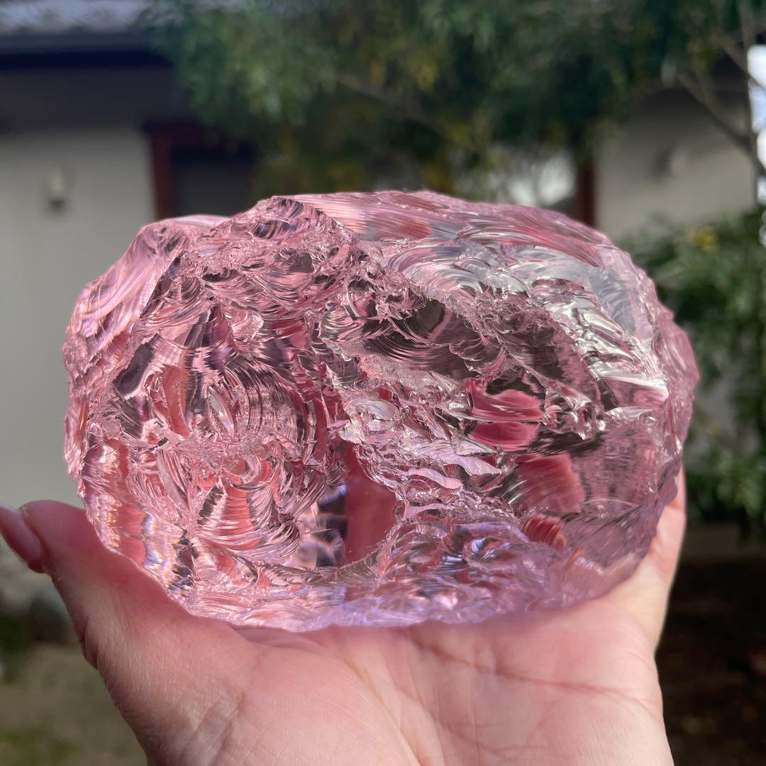 お値下げ　お値下げ　特大アンダラクリスタル 　希少ピンク　1272g