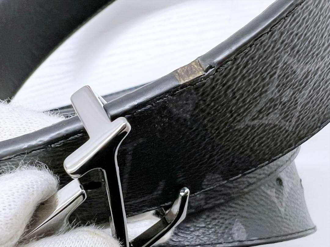 良好品 ルイヴィトン エクリプス ベルト LV イニシャル リバーシブル 105