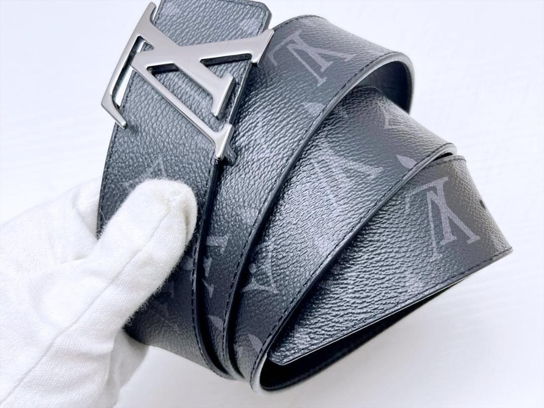 良好品 ルイヴィトン エクリプス ベルト LV イニシャル リバーシブル 105