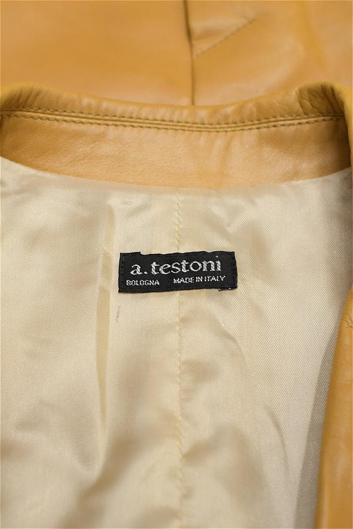 Q352/a.testoni テストーニ ラムレザージャケット ラムスキン 48
