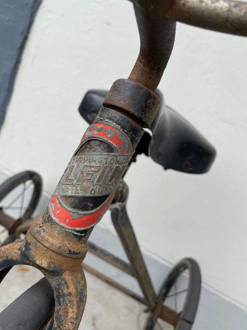 希少 USA コルソン社 アンティーク 三輪車 子供用 ベロシペード 什器